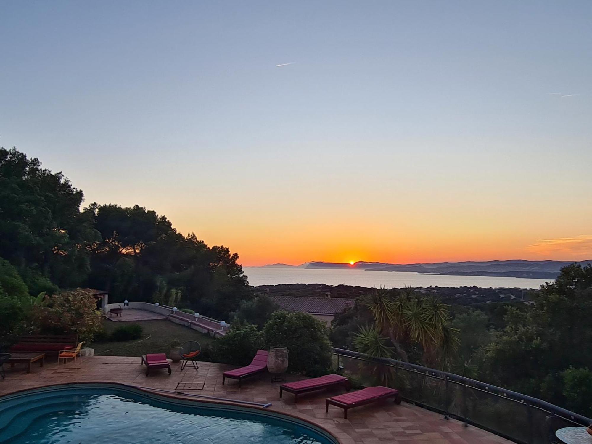 Villa M, Chambres D'Hotes, Vue Mer, Sauna, Piscine A Six-Fours Six-Fours-les-Plages Exterior foto